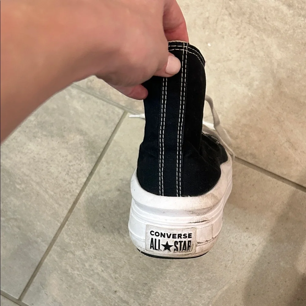 Converse High Top Sneakers in Black and White - Picture 3 of 3